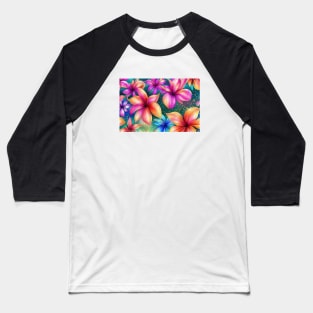 Whimsical Flowers Baseball T-Shirt